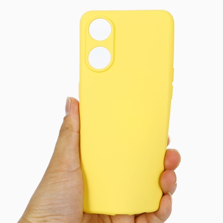 ForOPPO Reno8 T 4G Pure Color Liquid Silicone Shockproof Phone Case