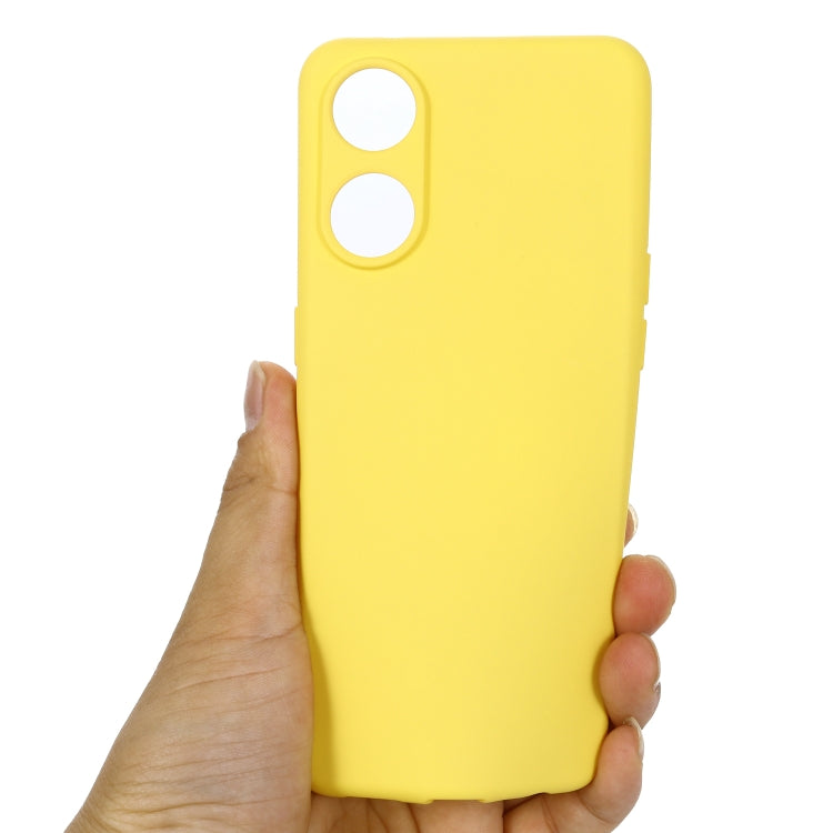 For OPPO Reno8 T 5G / A1 Pro Pure Color Liquid Silicone Shockproof Phone Case