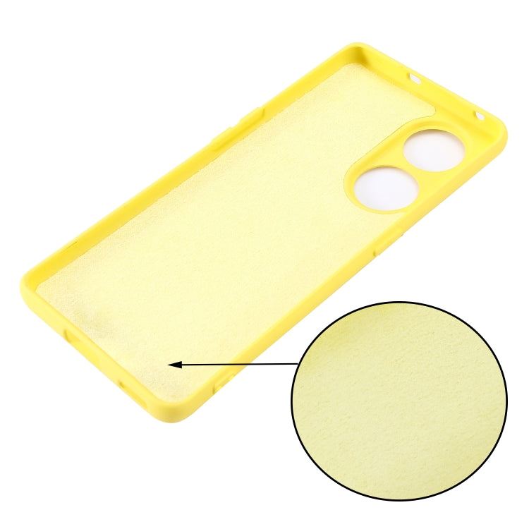 For OPPO Reno8 T 5G / A1 Pro Pure Color Liquid Silicone Shockproof Phone Case