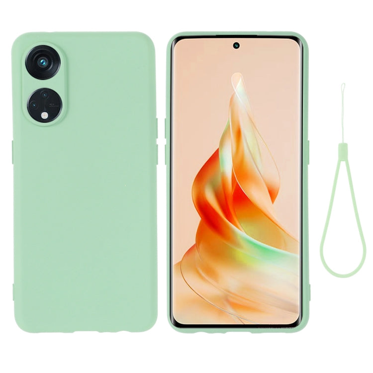 For OPPO Reno8 T 5G / A1 Pro Pure Color Liquid Silicone Shockproof Phone Case