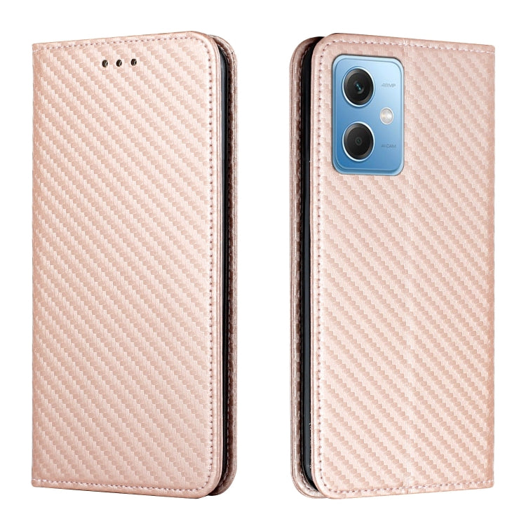 For Xiaomi Redmi Note 12 5G Global/Poco X5 Carbon Fiber Texture Magnetic Flip Leather Phone Case