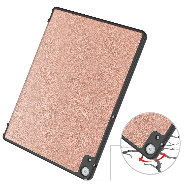 For Docomo dtab D-51C Custer Texture 3-Fold Holder Leather Tablet Case