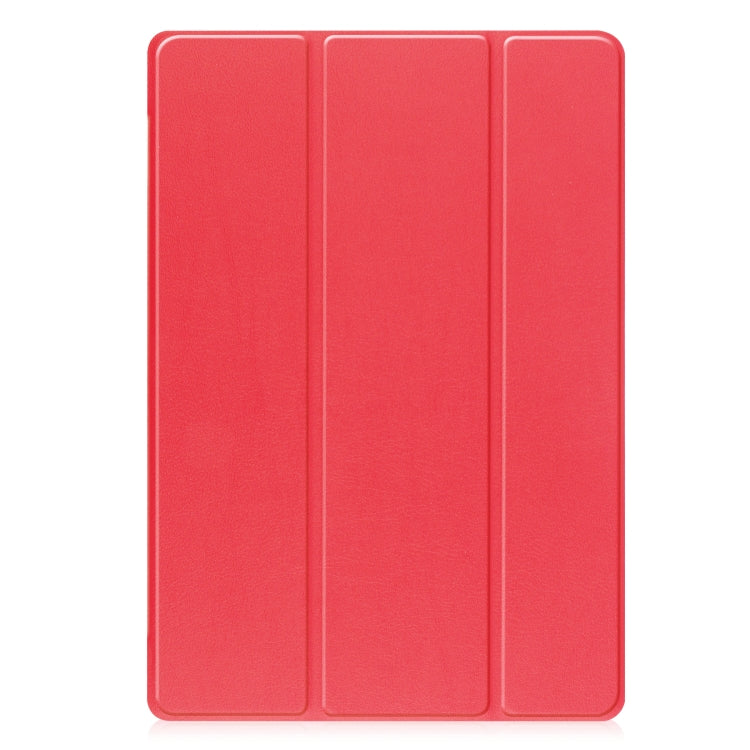 For Docomo dtab D-51C Custer Texture 3-Fold Holder Leather Tablet Case