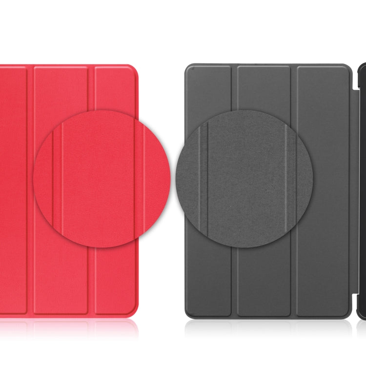 For Docomo dtab D-51C Custer Texture 3-Fold Holder Leather Tablet Case