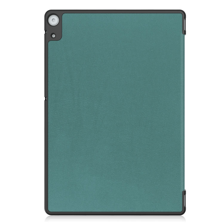 For Docomo dtab D-51C Custer Texture 3-Fold Holder Leather Tablet Case