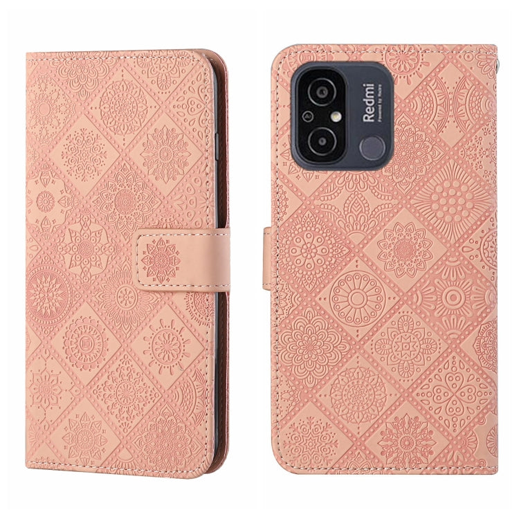 For Xiaomi Redmi 12C Ethnic Style Embossed Pattern Leather Phone Case