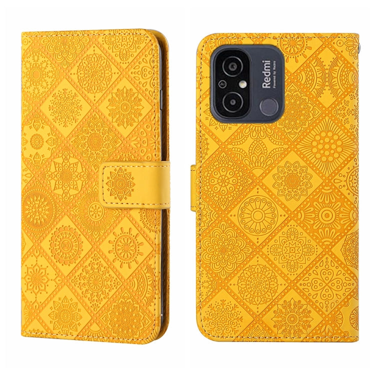 For Xiaomi Redmi 12C Ethnic Style Embossed Pattern Leather Phone Case