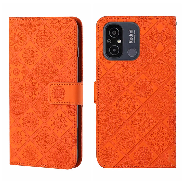 For Xiaomi Redmi 12C Ethnic Style Embossed Pattern Leather Phone Case