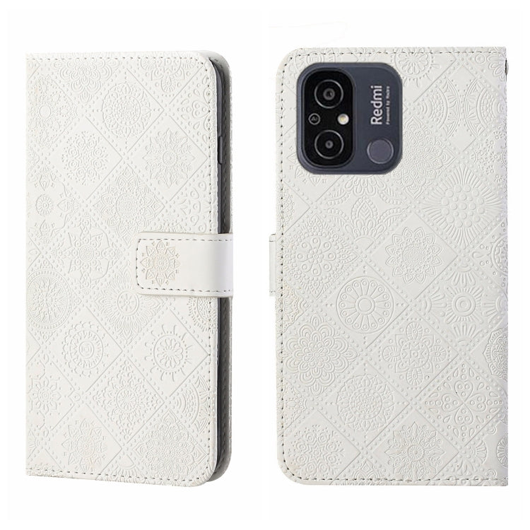 For Xiaomi Redmi 12C Ethnic Style Embossed Pattern Leather Phone Case