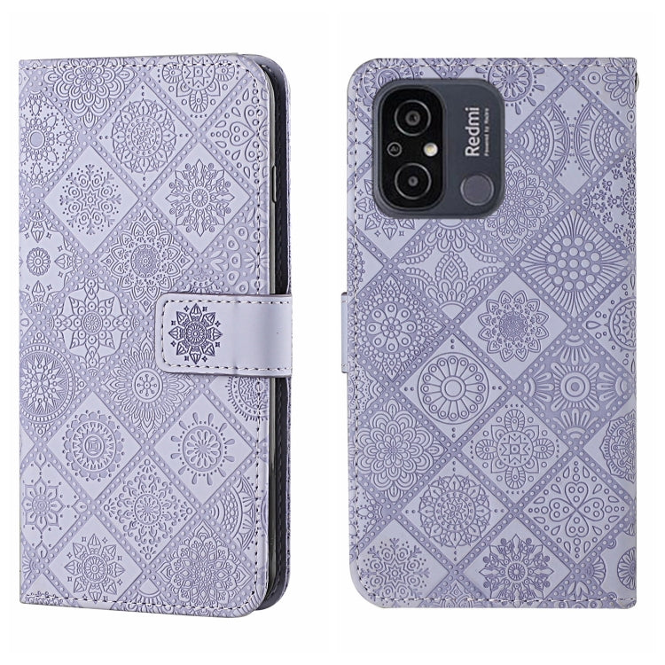 For Xiaomi Redmi 12C Ethnic Style Embossed Pattern Leather Phone Case