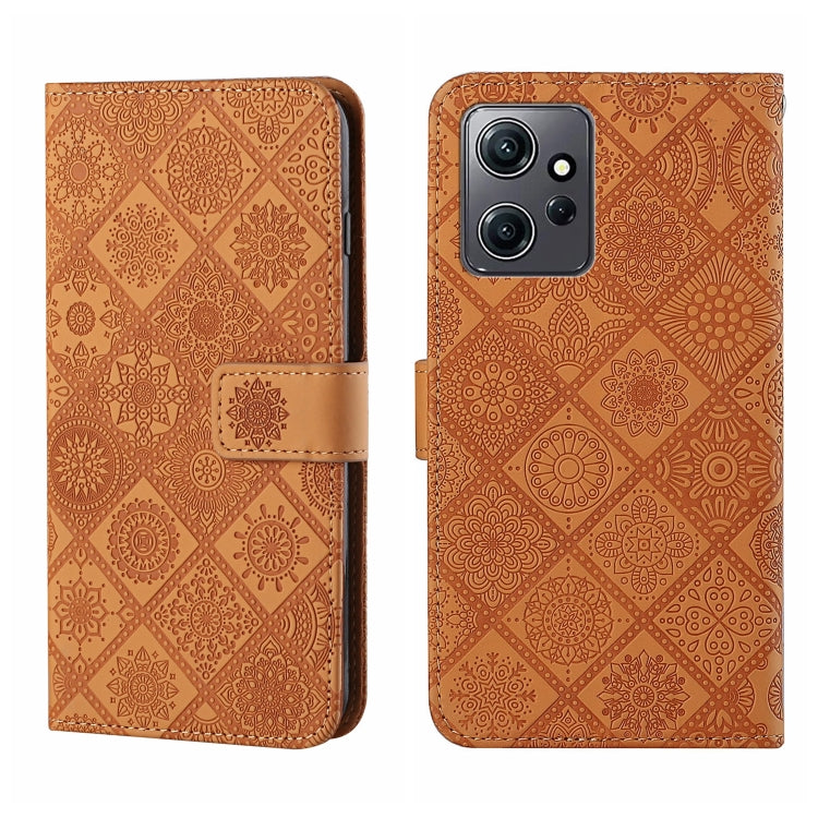 For Xiaomi Redmi Note 12 4G Global Ethnic Style Embossed Pattern Leather Phone Case