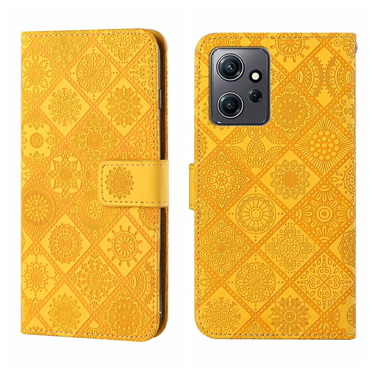 For Xiaomi Redmi Note 12 4G Global Ethnic Style Embossed Pattern Leather Phone Case