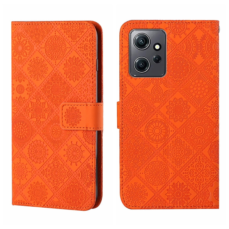 For Xiaomi Redmi Note 12 4G Global Ethnic Style Embossed Pattern Leather Phone Case