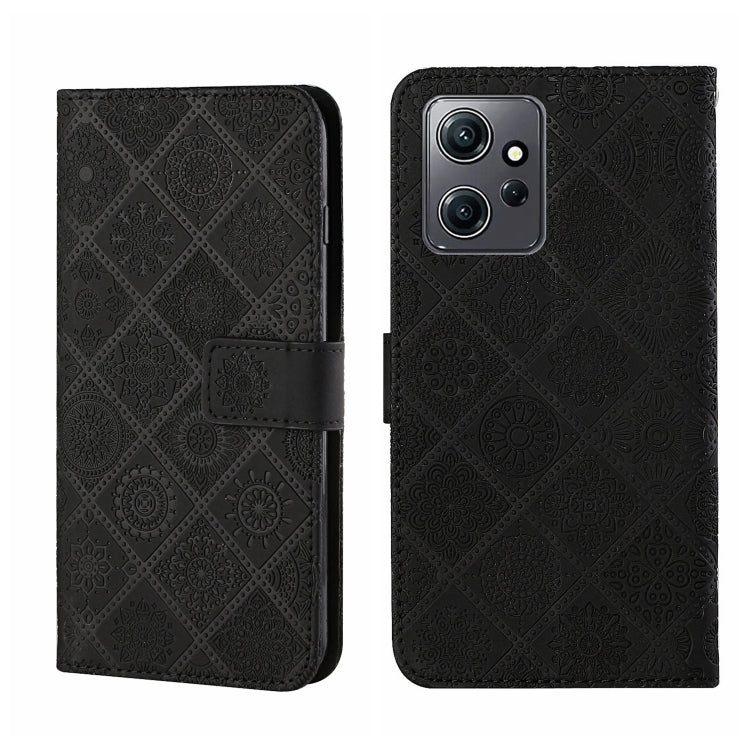 For Xiaomi Redmi Note 12 4G Global Ethnic Style Embossed Pattern Leather Phone Case
