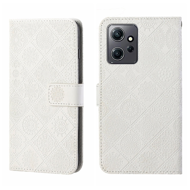 For Xiaomi Redmi Note 12 4G Global Ethnic Style Embossed Pattern Leather Phone Case