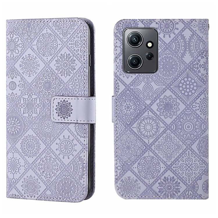 For Xiaomi Redmi Note 12 4G Global Ethnic Style Embossed Pattern Leather Phone Case