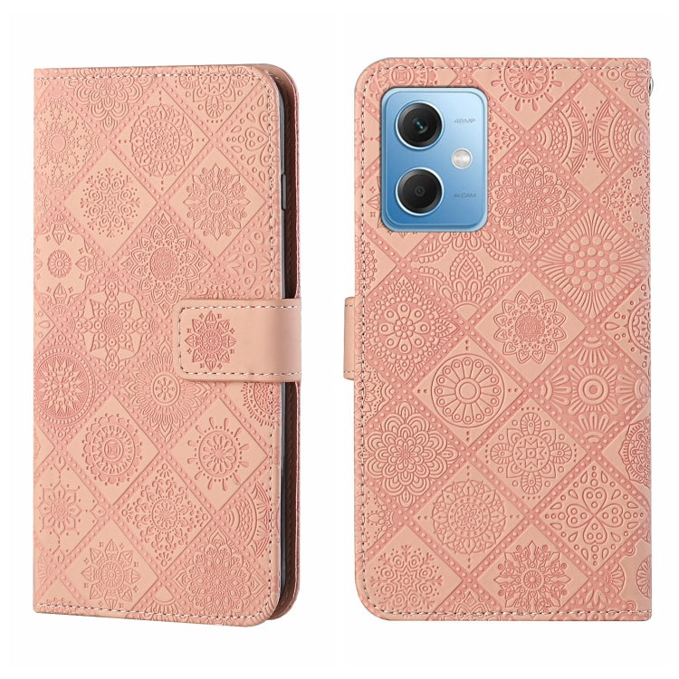 For Xiaomi Redmi Note 12 5G Global/Poco X5 Ethnic Style Embossed Pattern Leather Phone Case