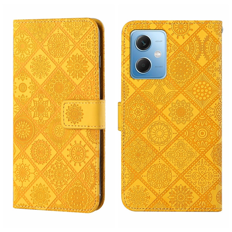 For Xiaomi Redmi Note 12 5G Global/Poco X5 Ethnic Style Embossed Pattern Leather Phone Case