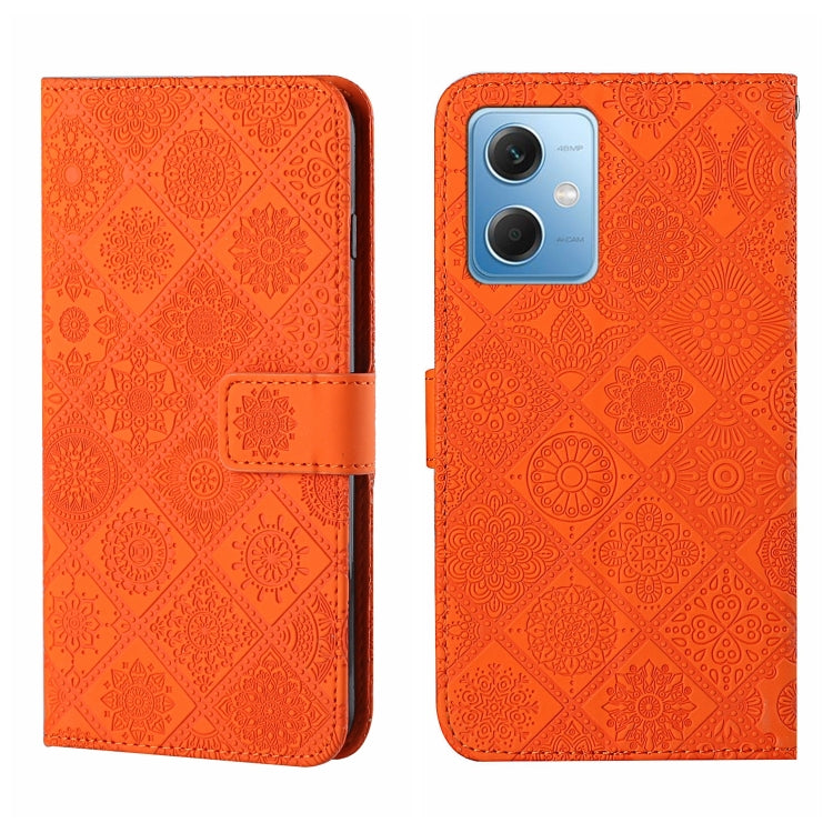 For Xiaomi Redmi Note 12 5G Global/Poco X5 Ethnic Style Embossed Pattern Leather Phone Case