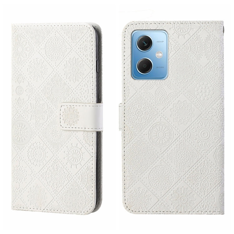For Xiaomi Redmi Note 12 5G Global/Poco X5 Ethnic Style Embossed Pattern Leather Phone Case