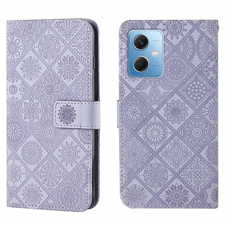 For Xiaomi Redmi Note 12 5G Global/Poco X5 Ethnic Style Embossed Pattern Leather Phone Case