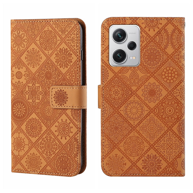 For Xiaomi Redmi Note 12 Pro 5G/Poco X5 Pro Ethnic Style Embossed Pattern Leather Phone Case