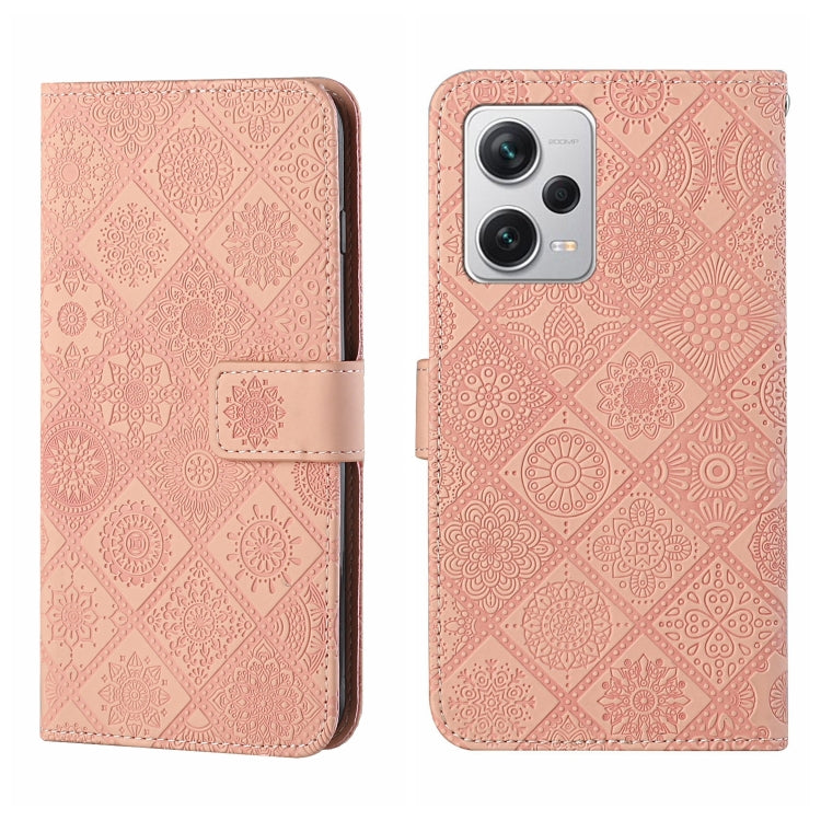 For Xiaomi Redmi Note 12 Pro 5G/Poco X5 Pro Ethnic Style Embossed Pattern Leather Phone Case
