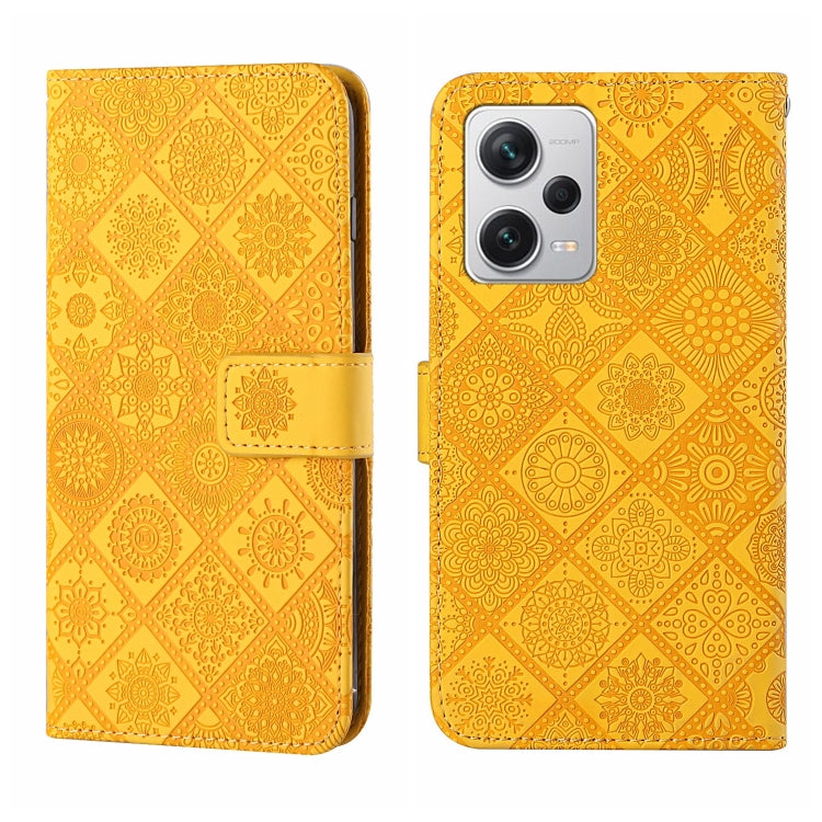 For Xiaomi Redmi Note 12 Pro 5G/Poco X5 Pro Ethnic Style Embossed Pattern Leather Phone Case