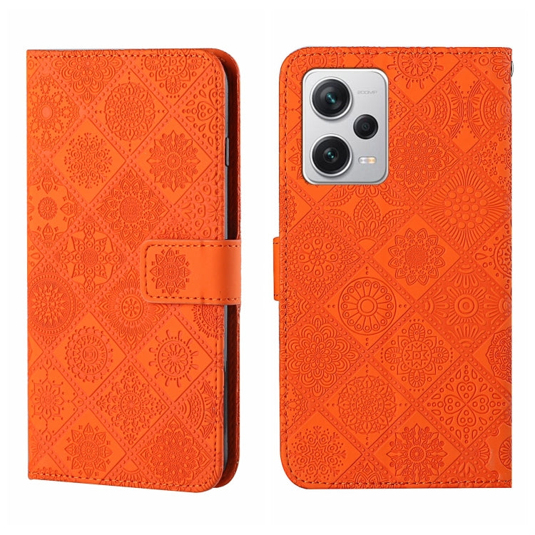 For Xiaomi Redmi Note 12 Pro 5G/Poco X5 Pro Ethnic Style Embossed Pattern Leather Phone Case