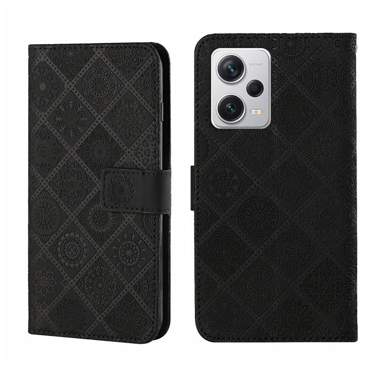 For Xiaomi Redmi Note 12 Pro 5G/Poco X5 Pro Ethnic Style Embossed Pattern Leather Phone Case