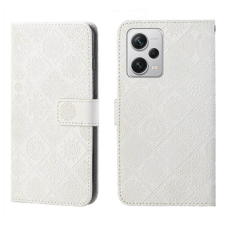 For Xiaomi Redmi Note 12 Pro 5G/Poco X5 Pro Ethnic Style Embossed Pattern Leather Phone Case
