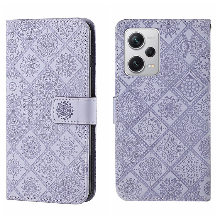 For Xiaomi Redmi Note 12 Pro 5G/Poco X5 Pro Ethnic Style Embossed Pattern Leather Phone Case