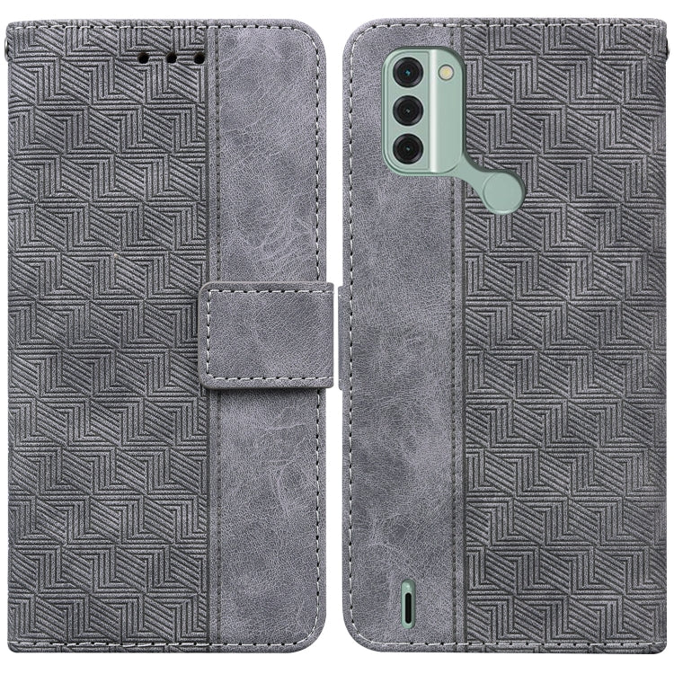 For Nokia C31 Geometric Embossed Leather Phone Case
