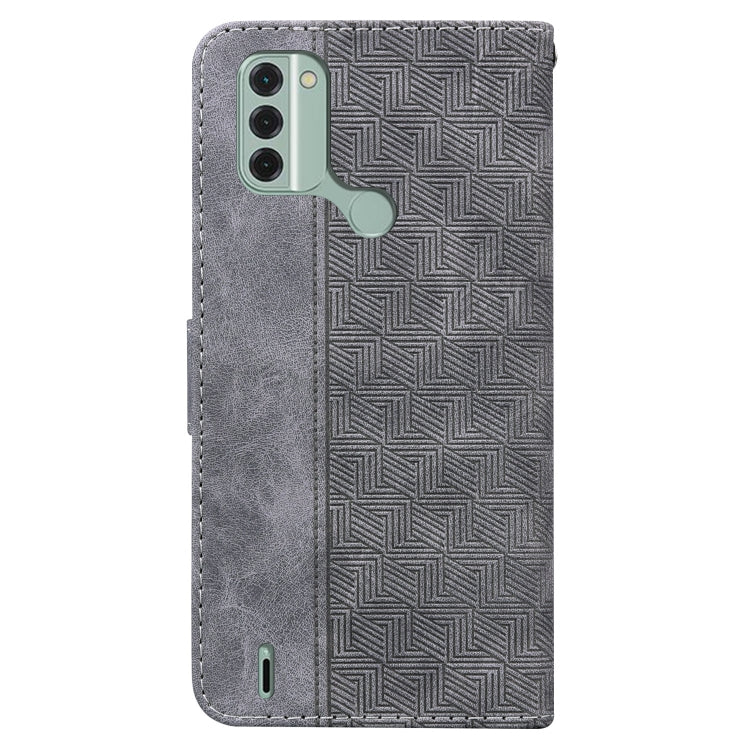 For Nokia C31 Geometric Embossed Leather Phone Case