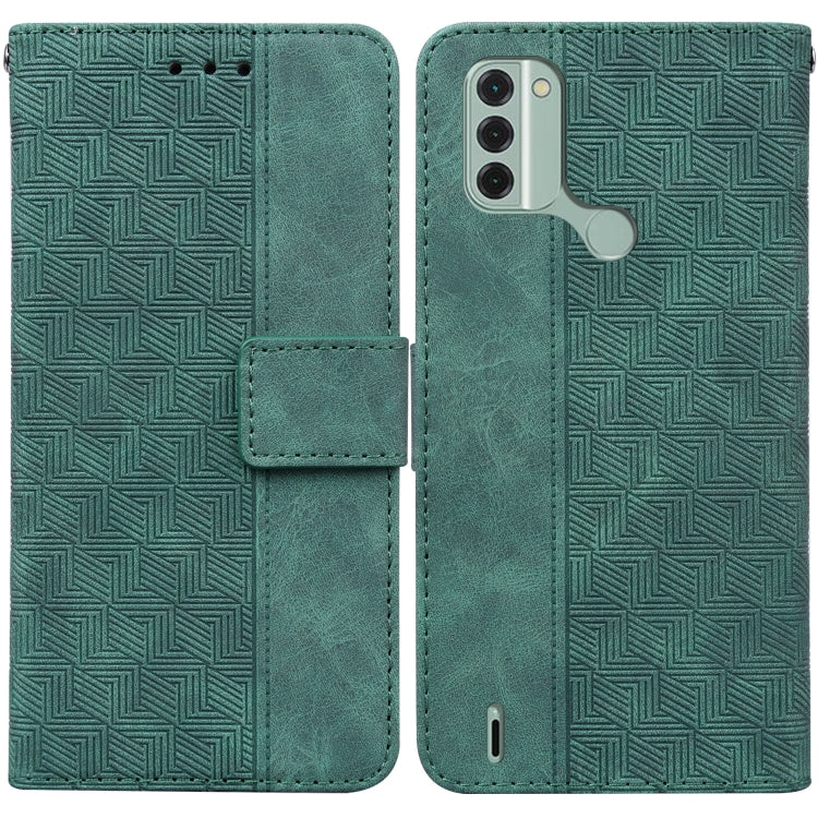 For Nokia C31 Geometric Embossed Leather Phone Case