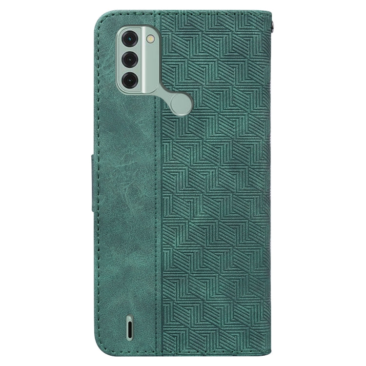 For Nokia C31 Geometric Embossed Leather Phone Case