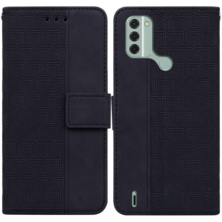 For Nokia C31 Geometric Embossed Leather Phone Case