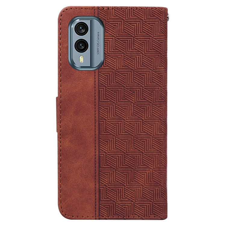 For Nokia X30 Geometric Embossed Leather Phone Case