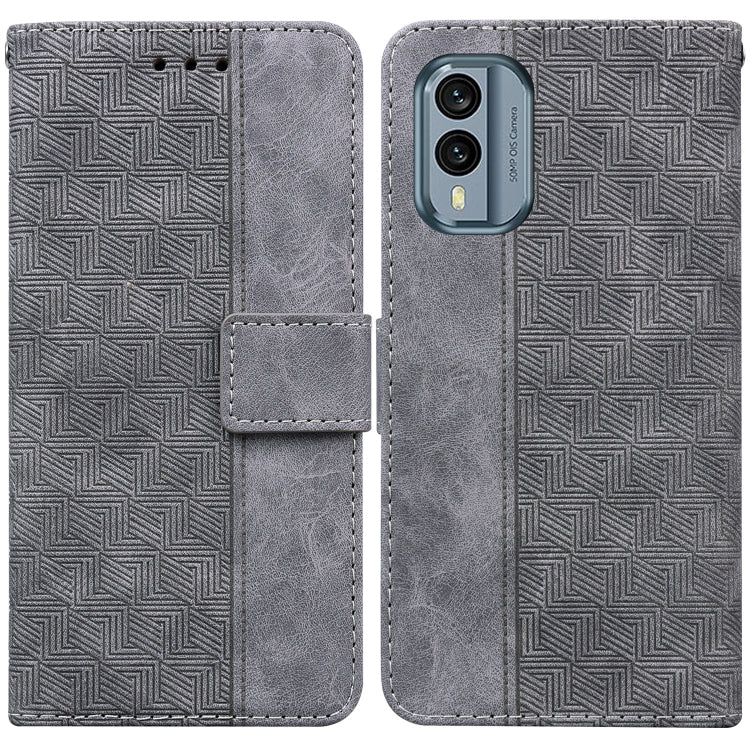 For Nokia X30 Geometric Embossed Leather Phone Case