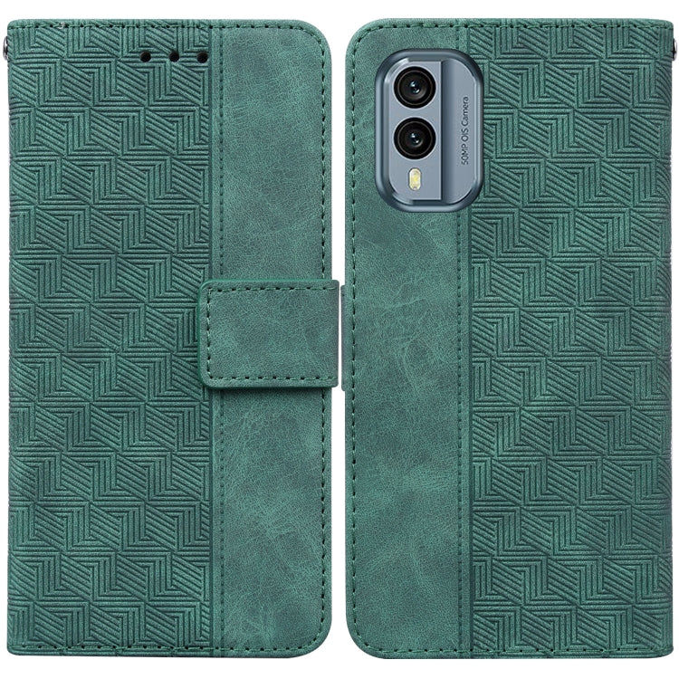 For Nokia X30 Geometric Embossed Leather Phone Case