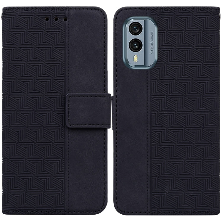 For Nokia X30 Geometric Embossed Leather Phone Case