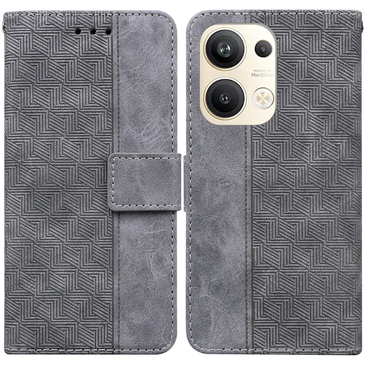 For OPPO Reno9 Pro+ Geometric Embossed Leather Phone Case