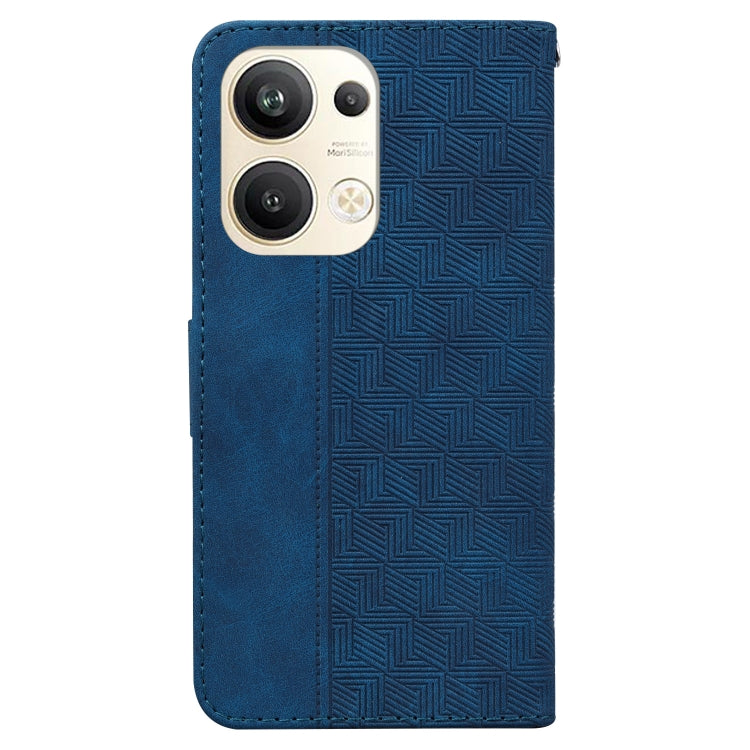 For OPPO Reno9 Pro+ Geometric Embossed Leather Phone Case