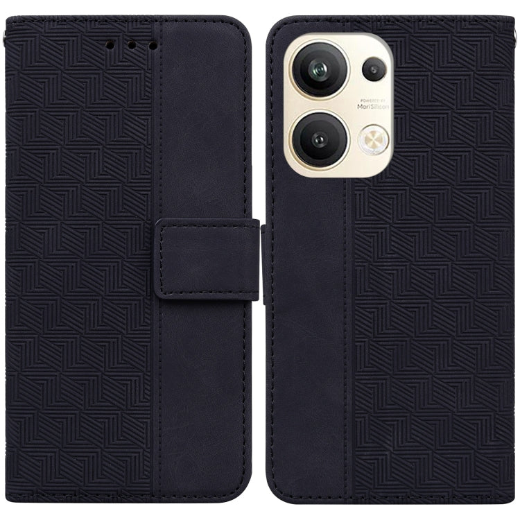 For OPPO Reno9 Pro+ Geometric Embossed Leather Phone Case