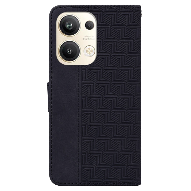For OPPO Reno9 Pro+ Geometric Embossed Leather Phone Case