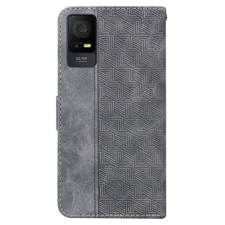 For TCL 408 Geometric Embossed Leather Phone Case