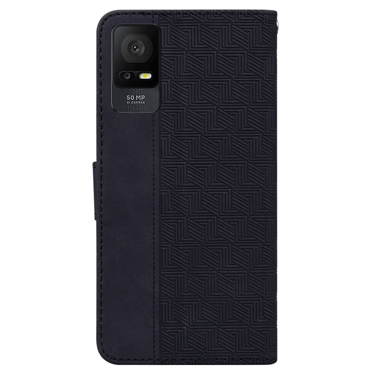 For TCL 408 Geometric Embossed Leather Phone Case