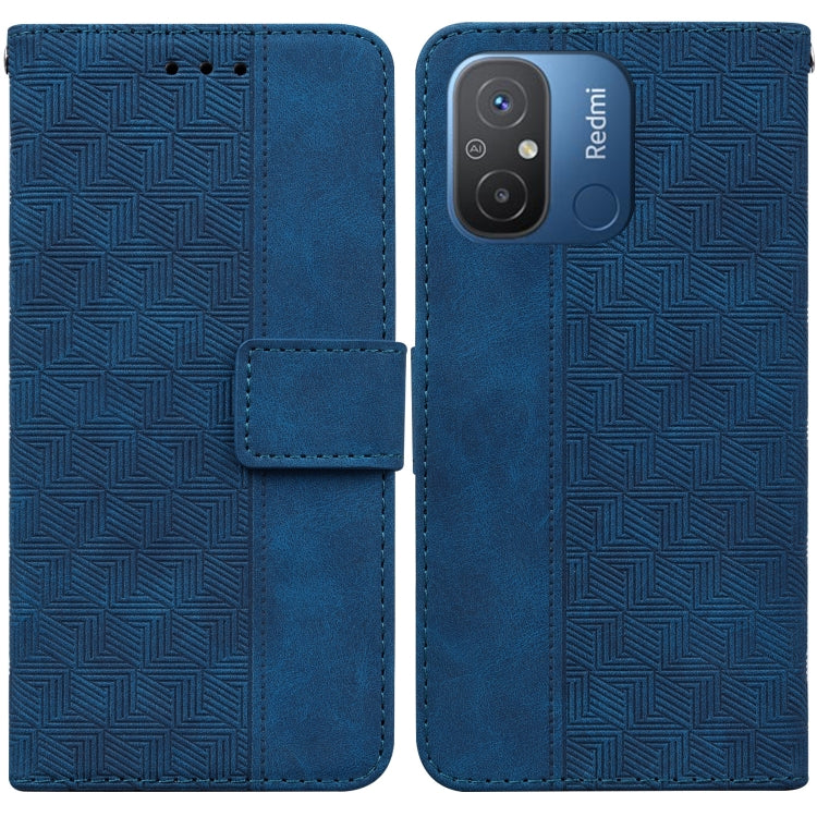 For Xiaomi Redmi 12C / 11A Geometric Embossed Leather Phone Case