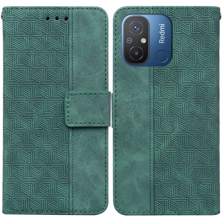 For Xiaomi Redmi 12C / 11A Geometric Embossed Leather Phone Case
