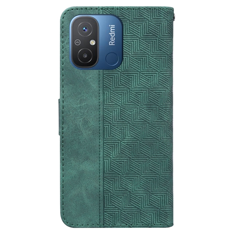For Xiaomi Redmi 12C / 11A Geometric Embossed Leather Phone Case